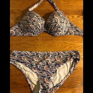 Victoria’s Secret Peach and Blue Paisley Bikini